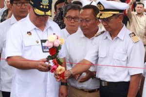 Peresmian Pelayaran perdana operasi PT JZK dengan Kapal RoRo Prayesti. (IST)