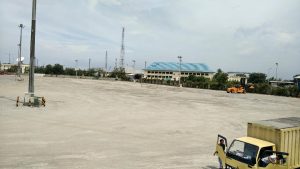 Lahan Container Yard seluas 3,5 hektar di Inggom yang ditawarkan kepada swasta atau BUMN untuk memanfaatkannya. (ow)