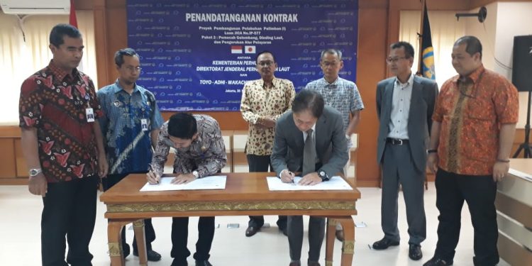 Kemenhub Teken Kontrak Paket 2 Pembangunan Patimban