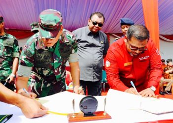 Teluk Bayur Bangkit Teken MoU dengan Korem Wirabraja