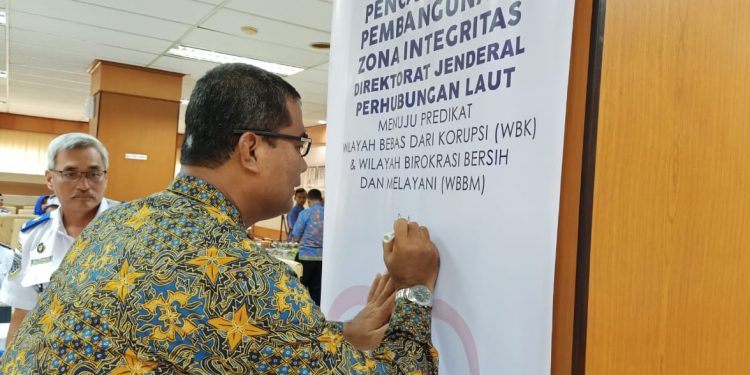 Deklarasi Integritas Menuju WBK & WBBM Hubla Lebih Baik