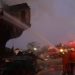 Kapal Kargo Terbakar di Marunda