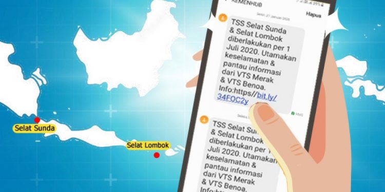 Mulai Disosialisasikan, Pemberlakuan TSS Selat Sunda & Selat Lombok Lewat SMS