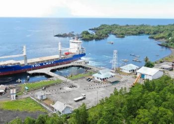Gunakan Kapal Lognus, Pelayaran Perdana Tol Laut T-10 Tiba di Galela