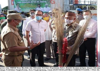 Ekspor Lidi Nipah ke Nepal dari Pangkal Balam