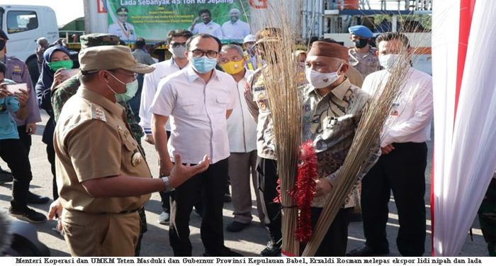 Ekspor Lidi Nipah ke Nepal dari Pangkal Balam