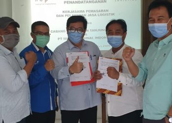 MTI-Pelindo Tanjung Pandan Teken Kerjasama Layanan Logistik