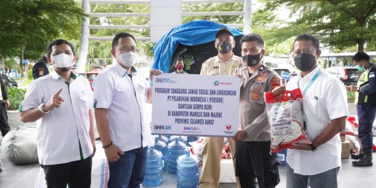 Pelindo IV Salurkan Bantuan untuk Korban Gempa di Sulbar