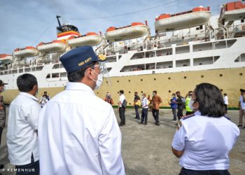Prokes Bagus, Menhub Minta Semua Mendukung Pembangunan Pelabuhan Baru di Ambon