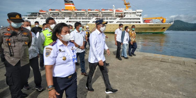 Prokes Bagus, Menhub Minta Semua Mendukung Pembangunan Pelabuhan Baru di Ambon