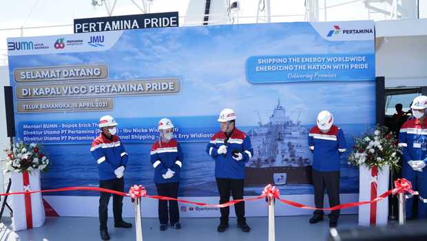 Resmikan Kapal Pride, Erick Thohir Minta Pertamina Kembalikan Kejayaannya