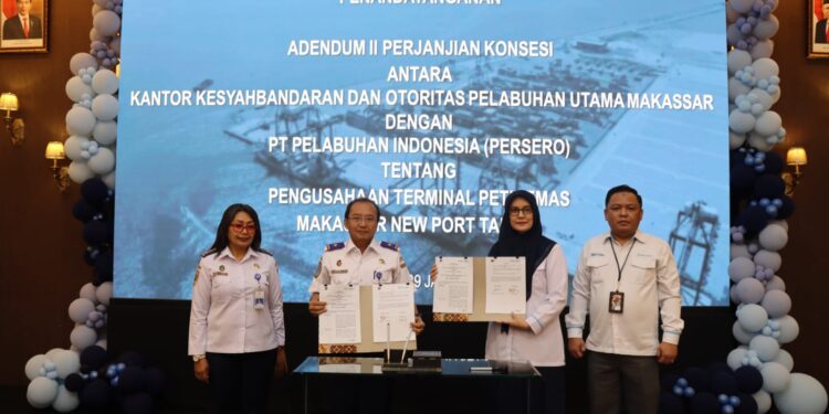 Kemenhub-Pelindo Teken Kerjasama Untuk Tingkatkan Kapasitas Makassar New Port