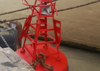 Pelampung Suar Terseret Kapal Pelni, Alhamdulillah Berhasil Dievakuasi