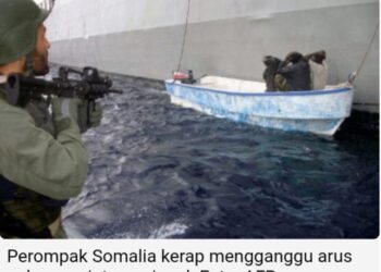 20 Orang Bersenjata Ambil Alih Kapal Kargo di Lepas Pantai Somalia