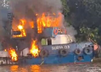 Dua Kapal Terbakar, Ada Korban Luka Bakar Cukup Parah