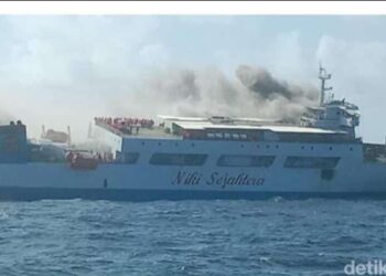 Kapal Niki Sejahtera Terbakar di Perairan Banjarmasin