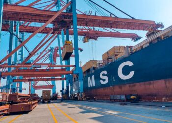 OJA Menyambut Kapal MSC di Terminal Peti Kemas Internasionalnya
