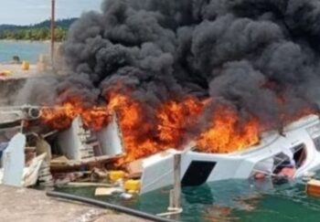 Kapal Terbakar, Cagub Malut Meninggal