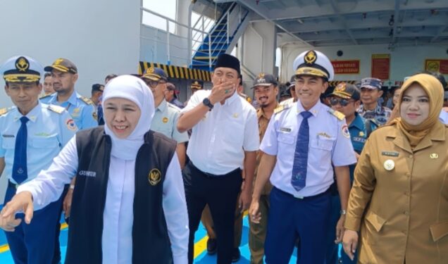 Khofifah Lepas Ratusan Pemudik Sepeda Motor Gratis Gunakan Kapal Laut