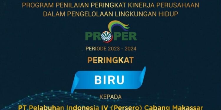 Pelindo Regional 4 Raih Penghargaan Proper
