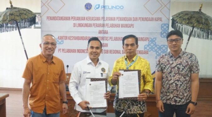 KSOP Waingapu-Pelindo Sub Regional Bali & Nusa Tenggara Kerjasama Pemanduan Kapal