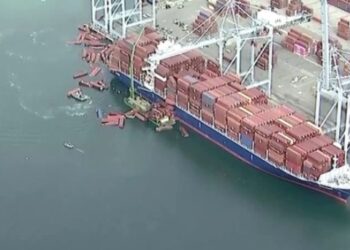 Potret Puluhan Petikemas Berjatuhan ke Laut, Kok Bisa Ya