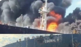 Polisi Mulai Selidiki Kebakaran Kapal Tanker MT Federal II