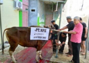 Yayasan Annas Salurkan Daging Qurban ke Ratusan Eks TKBM Pelabuhan Priok