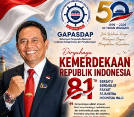 81 Tahun Merdeka, Sudah 50 Tahun Gapasdap Mengabdi Negeri